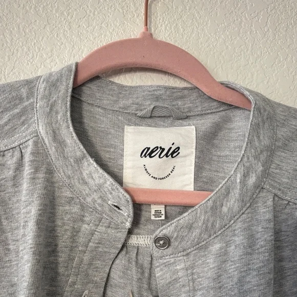 aerie womens Light Gray Shirt Jacket - Picture 4 of 5